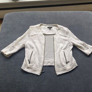 Classic white knit blazer